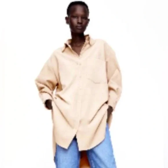 ★MUSINSA STANDARD★ Oversized corduroy shirt cream MMBSH701 MUSINSA | MUSINSA STANDARD Oversized Corduroy Shirt [Cream]